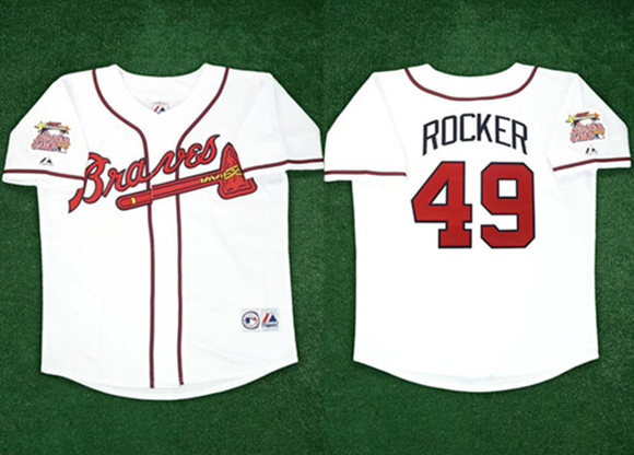 Men's Atlanta Braves Active Player Custom White 2000 All Star Home Stitched Baseball Jersey